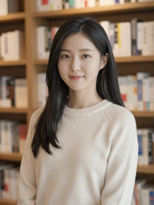 Jiyoung, 26-year-old Korean woman in a bookstore - meet Korean singles online