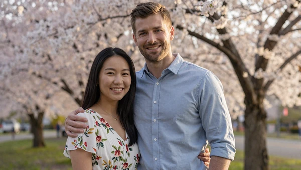 James from USA and Mei from Taiwan - happy couple who met through Asian dating on DatingSites2