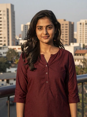 Ananya, 28-year-old Indian woman from Kolkata on a balcony - best dating site profile