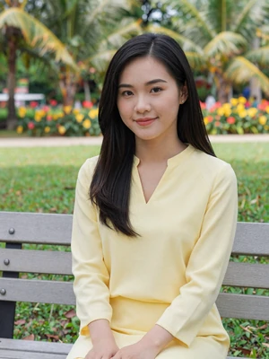 Nhi, 23-year-old Vietnamese woman in a park - online dating profile tips for men
